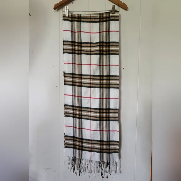 Janice Apparel Cashmere Feel Luxury Plaid Scarf - Picture 6 of 6